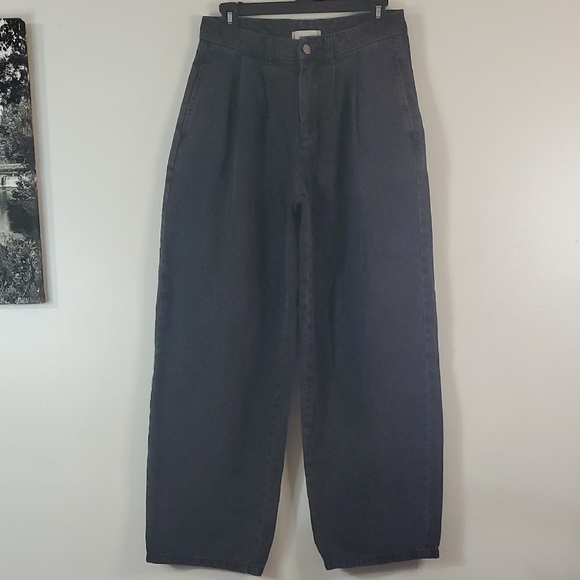 BDG Denim - BDG Baggy Balloon Leg Pleated Jeans Size 25 Womens Washed Black